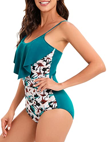American Trends Vintage Ruffle One Piece Swimsuit #TOP29