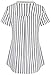 Ninedaily Spring Tops for Women 2024 Trendy,Summer Shirts Office Work Tops Business Casual Clothing Shorts Sleeve Tunics for Women to Wear with Leggings Floral Outfits Elegant,Black White Stripe,2XL