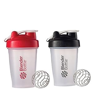 Blender Bottle Single 20oz 2 Pack – Colors Vary – Shaker Bottles for Protein and Supplements