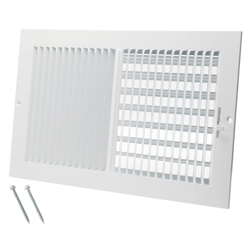 14 x 8 Inch [Duct Opening] Air Vent Covers for Wall or Ceiling - High Airflow 2 Way Steel Ventilation - Adjustable Wall/Ceiling Register 15-3/4 Inch x 9-3/4 Inch [Overall Dimensions]