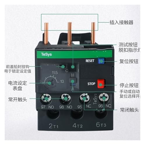Relé térmico LRD16C con rango regulable 9-13A y alta compatibilidad 32C 2
