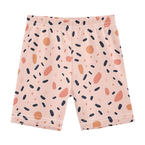 Pattern Cartoon Pink Dots Girls Shorts Elastic Waist Sports Shorts Girls Leggings Pants for 4-10 Years