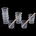 SBYURE 100 Pack 30ml Plastic Graduated Cups Transparent Scale Cups Clear Epoxy Resin Paint Mixing Cups with 100 Pack Wooden Stirring Sticks for Mixing Resin, Epoxy, Stain