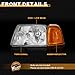 WEELMOTO for 2001 2002 2003 2004 2005 2006 2007 2008 2009 2010 2011 Ranger ford Ranger Headlights Assembly,Chrome Housing Amber Reflector Left+Right Pair Set