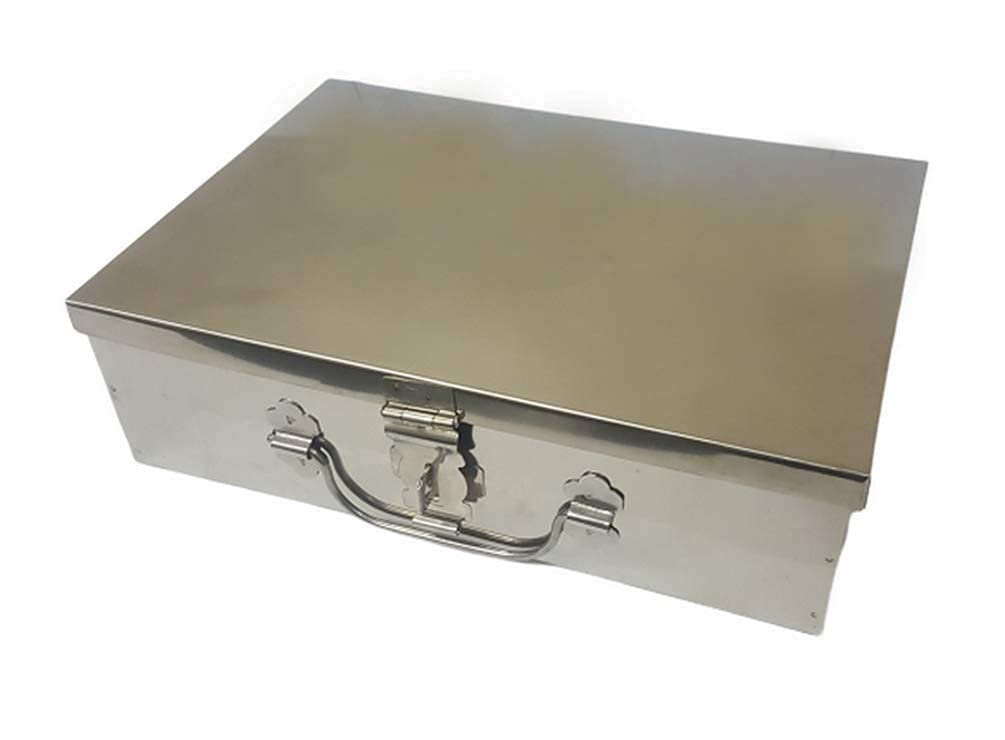 GvanyS™ Stainless Steel Storage Boxes, Cash Peti, Pooja Peti,Organizer, Vanity Box,Safe Locker Box -11 Inch Storage Box (Steel) (11 inch) (B09WHHB5T2) Amazon Price History, Amazon Price Tracker