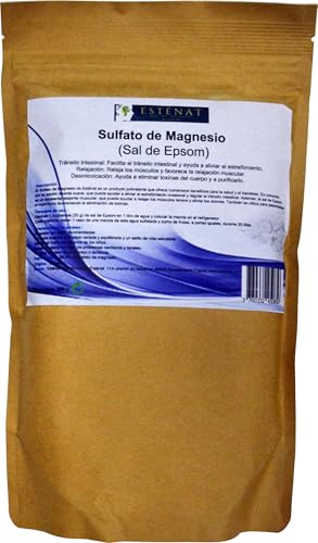 Sulfato de Magnesio (Sal de Epsom) 500g. Favorece el tránsito