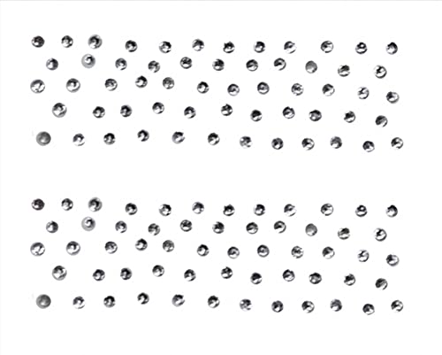 Parveen Enterprises (L) - Large Size Silver Colour Stone Bindis Set of 2 Packs