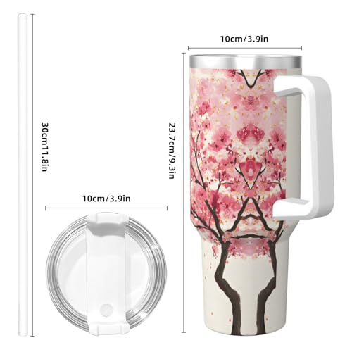 Vaso vacío con asa y sorbete acero inoxidable 40oz miniatura 5