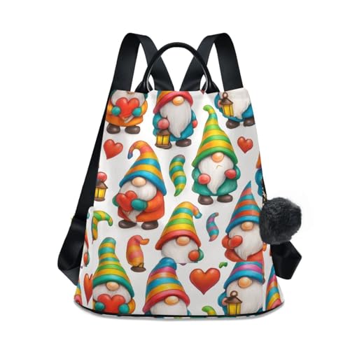 Sac à dos coloré pour femme avec fermeture antivol et plusieurs poches