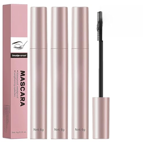3 Pcs Rimel Mascara Tubing Mascara Largo y Voluminoso Se Desliza Suavemente sin Formar Grumos Larga Duración y a Prueba de Manchas Se Elimina sin Esfuerzo El
