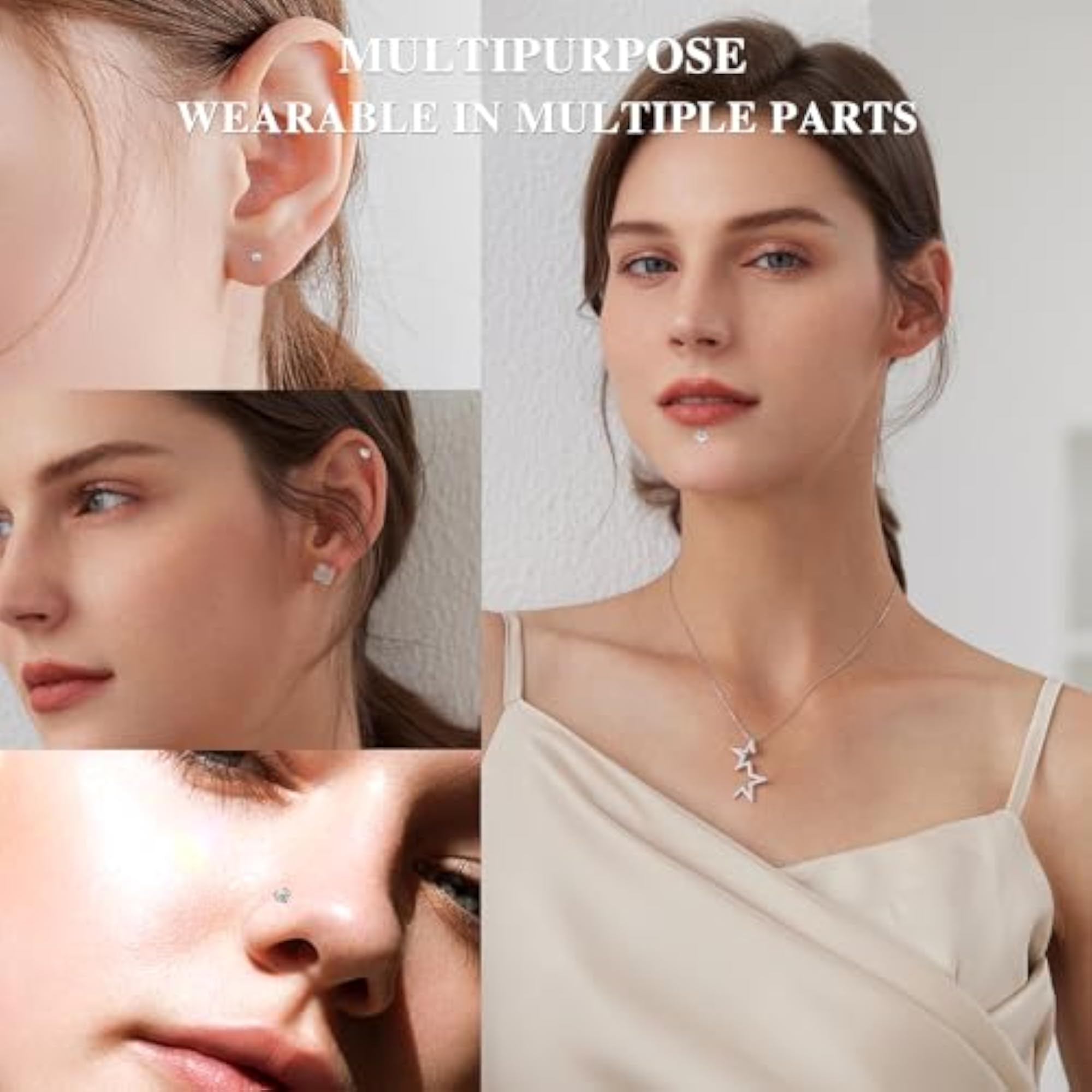 Internal Thread Labret Jewelry, Surgical Steel Lip Rings