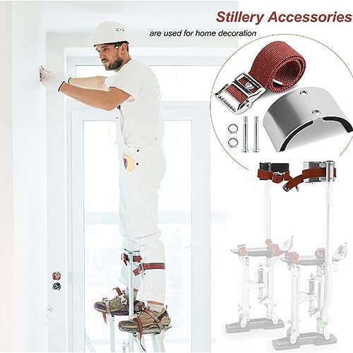 Pyhodi 2 Stück Trockenbau-Stelzen-Ersatzteile für Erwachsene, Verstellbare Komfort-Beinbandgurte für Stelzen, Beinbefestigungs-Zubehör-Set, Geeignet für Heimwerker, Verkabelung, Verputzen