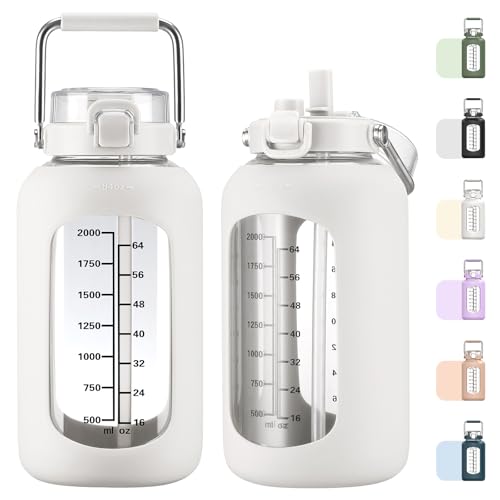 With Time Marker And Silicone Sleeve 2.5l Water Jug With Sta
