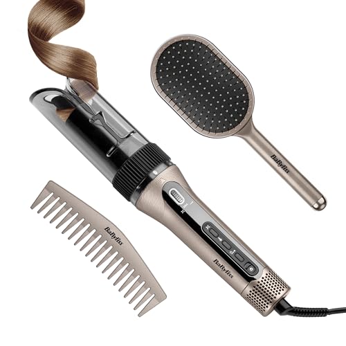 BaByliss Style Secret Air Arricciacapelli Automatico – Cilindro da 25 mm, calore delicato e flusso d’aria, 48 combinazioni per ricci, onde o look mossi morbidi, capelli corti e lunghi, C6686E