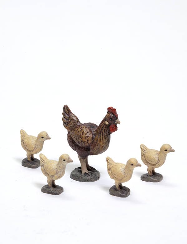 Gallina y Pollitos | Animales para el Belén 1 |Figuras de Belén |Serie 11cm| Diseñadas por José Luis Mayo |Decoración Navideña |Nacimiento| Cabra |Gallinas| Burro| Cerdo| Pollitos | Cabritillo