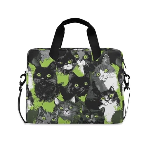Funda para portátil 15.6" con asa y correa verde miniatura 1