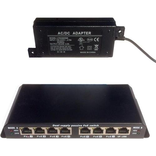 Poe Texas Gpoes-8-7Ab-24V60W | 24 Volt 8 Port Passive Poe Switch For 24V Ubiquiti Devices With Gigabit Ethernet #TOP17