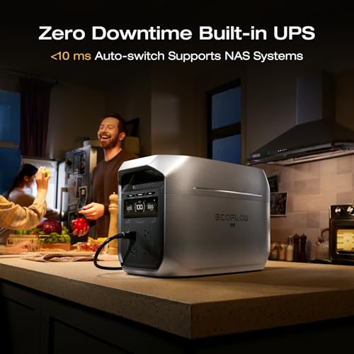 Image of EF ECOFLOW Portable Power Station DELTA 3 MAX Plus with 400W Solar Panel, 3000W Max Output, Fast 0-80% Recharge in 64mins, Reliable Home Backup & RV Camping