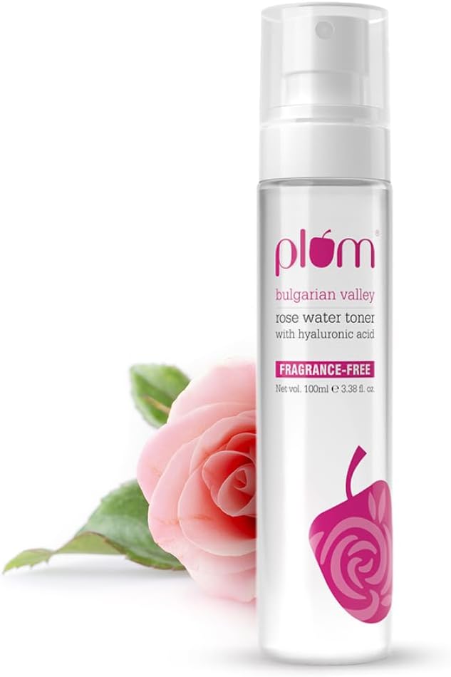 Plum Bulgarian Valley Rose Water Toner with Hyaluronic Acid & Rose Extracts Soothing for All Skin Types 100Ml