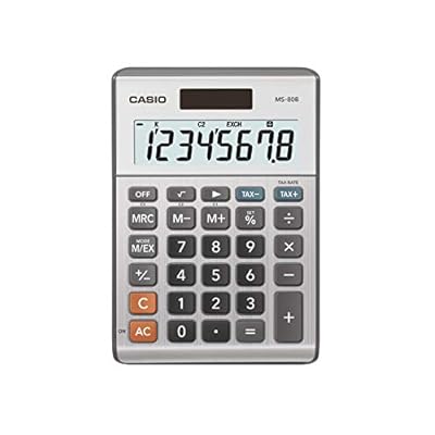 Casio MS-80B Standard Function Desktop Calculator (Black) + Casio SL-300SV Solar Powered Standard Function Calculator
