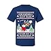Grandma Got Run Over by a Reindeer, Funny Animated Design Rein Deer Kids TV Song Movie Ugly Christmas Sweater Men's T-Shirt, Royal, X-Large