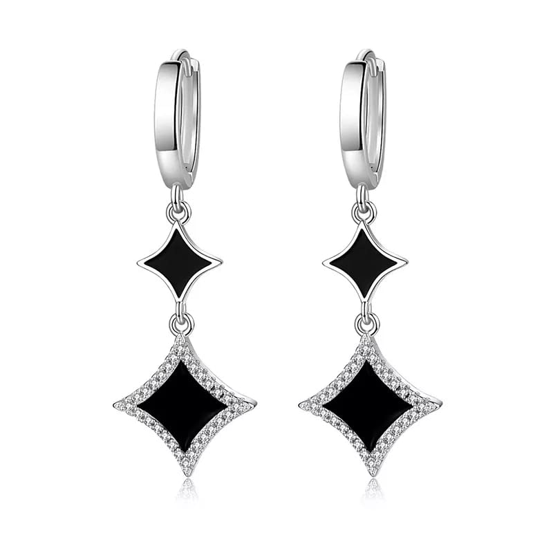 Boucles d'oreilles pendantes en argent sterling 925, cadeau en cristal pour femme
