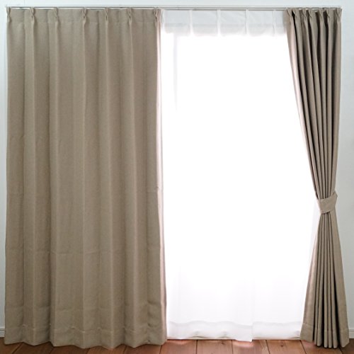 スミノエ カーテン ベージュ 100×135cm セーラ 遮光 アレルブロック V1113