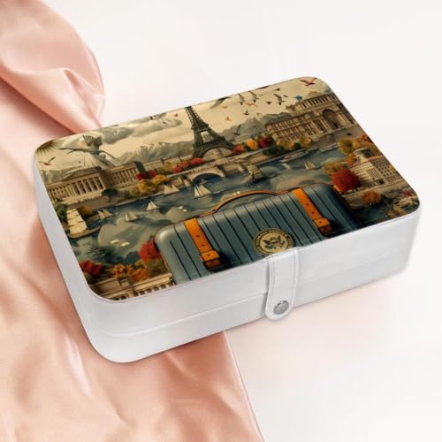 Étui de voyage portable bijoux sécurisé par une boucle en métal robuste