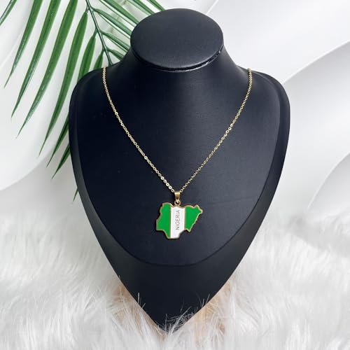 Nigerian Necklace Pendant for Women Men African Map Nigerian Jewelry Gift4