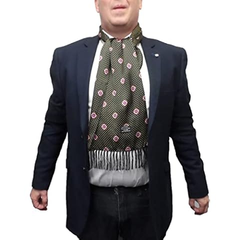 Tootal Mens Retro Silk Scarfs (Black Gold) Cover