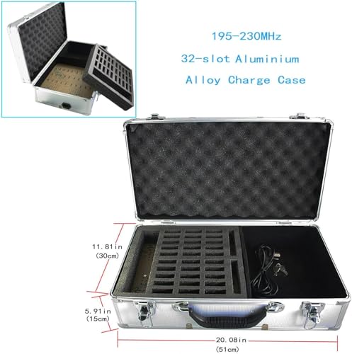 EXMAX® ATG-100T 195MHz Sistema Inalámbrico de Transmisión de Audio para Guías Turísticos con Estuche de Carga de Aluminio (1 Transmisor y 30 Receptores) miniatura 2