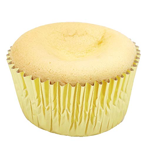 Image of Standard Gold Foil Cupcake Liners Muffin Baking Cups for Party and More, 100-Count