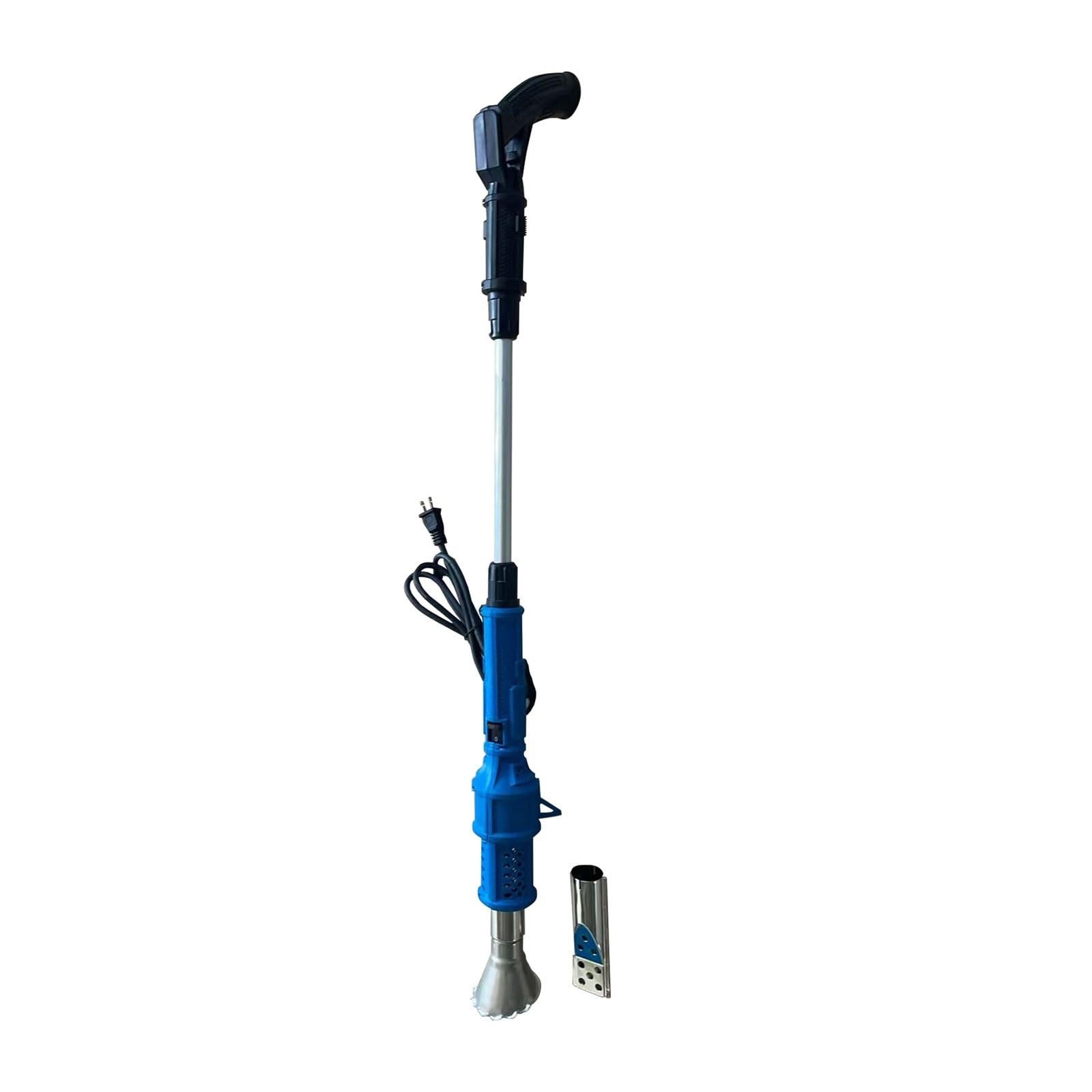 Bruciatore elettrico per erbacce, 2000 W, portatile, professionale, con 2 ugelli, temperatura massima 650 °C, flusso d'aria 500 l/min, per prato, sentieri, barbecue e tetti