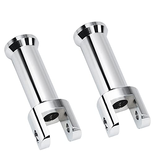 Image of Left and Right Passenger footpeg supports for Harley Softail Models 2018 2019 2020 2021 2022 Deluxe Fat Boy Heritage Sport Glide Softail Slim Street Bob Breakout Low Rider models,Chrome