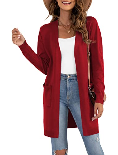 Image of VIISHOW Women's Classic Cardigans Long Sleeve Open Front Casual Knit Cardigan Sweaters Coat Soft Outwear