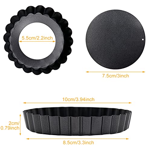 6 Pezzi Stampo Crostata Fondo Amovibile, Stampo