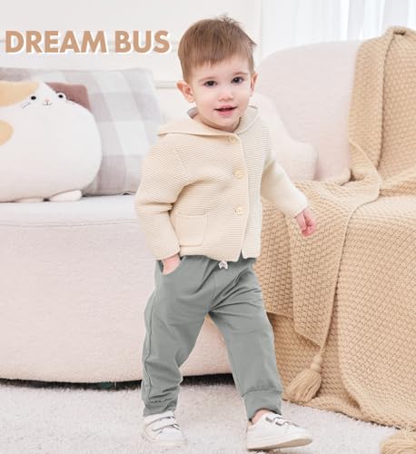 DREAM BUS Pack of 3 Toddler Jogger Pants with Pocket Toddler Boy Sweatpants Baby Boy Pants Infant Newborn Leggings2
