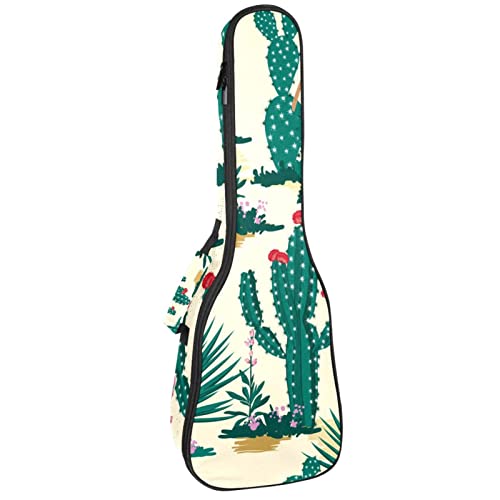 Housse ukulélé ténor imperméable à motif cactus pour emporter votre musique en concert ou voyage