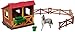 Sunny Days Entertainment Blue Ribbon Champions 1: 32 Scale Arabian Twin Stable Toy Horse Playset with 7 Realistic Horses, Feed Bucket, Stable & Fences