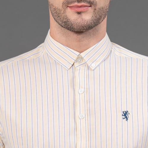 Image of Red Tape Striped Regular Fit Shirt For Men | Comfortable & Stylish