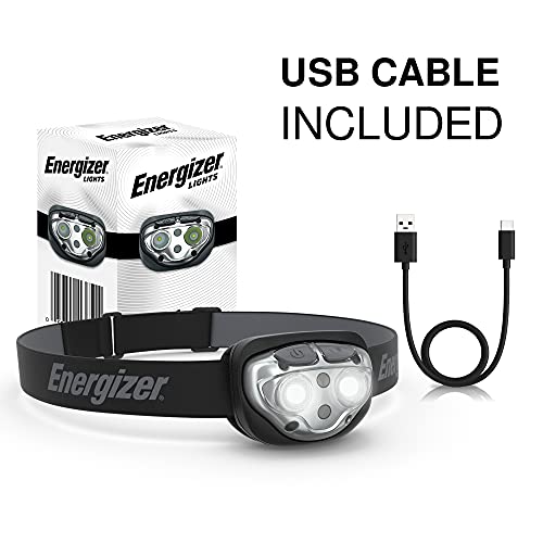Energizer Rechargeable Led Headlamp, Ipx4 Water Resistant, High-Powered Bright Led, Multiple Light Modes, Best Headlight For Camping, Running, Outdoors, Emergency Light, Usb Included , Black #TOP1
