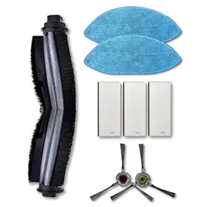 CRYSENDO Replacements Parts Kit Compatible with E-covacs Deebot U2 Pro, E-covas Deebot U2, DGN22 | E-covacs Deebot U2 Pro Accessories | Side Brushes, Mopping Cloth, Main Brush, Vacuum Dust Filter