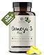 Surpresa Natural Omega 3 Kapseln hochdosiert I 1x 120 Kapseln I 1000mg Fischöl pro Kapsel I 500mg EPA & 250mg DHA pro Kapsel I Essentielle Fettsäuren I vegan & laborgeprüft