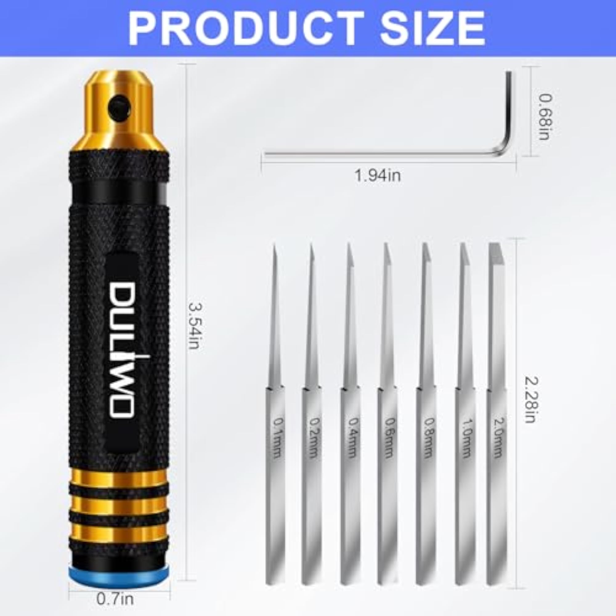 Scriber Chisel Set with 7 Blades