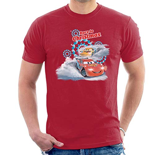 Disney Christmas Cars Race To Christmas Men's T Shirt