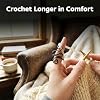 Crochet Tension Ring, Adjustable Crochet Ring for Finger, Works to Loop Yarn, Crochet Accessories, Crochet Supplies, Crochet Hooks, Gift, Resizeable, 1 Count (Black) #4