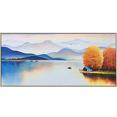 Kits Diamant Peinture par Numéro Paysage Point de Croix Broderie Strass Salon 80x220cm