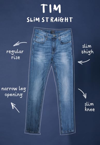 Image of Jack & Jones Men's Tim Slim Fit Low-Rise Jeans