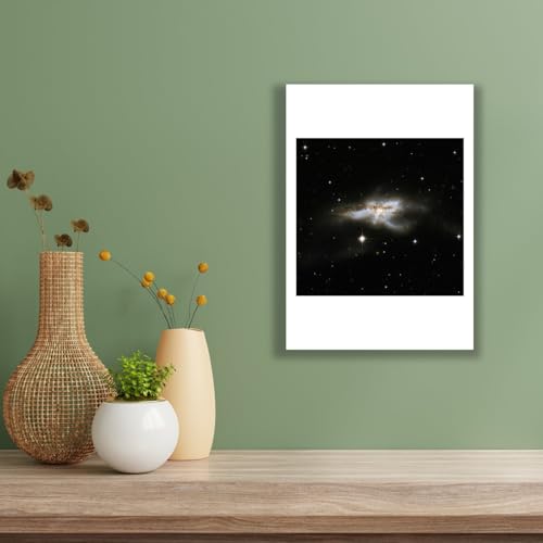 Galaxia interactiva NGC 6240 mate Hubble para decorar paredes vacías sin reflejos 3