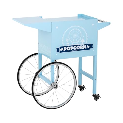 Royal Catering Carretto Per Macchina Per Pop Corn Carrello Pop-Corn RCPT-BBWS-1 (Blu, 88 cm, 4 ruote)